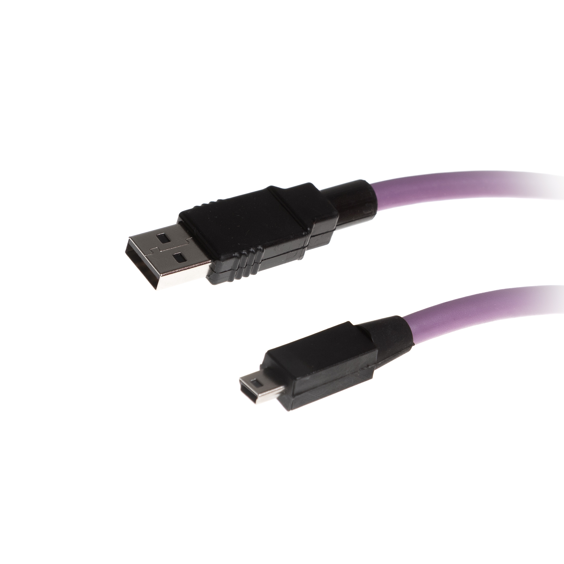 Câble USB 2.0 PUR pour chaînes porte-câbles et industrie, A vers Mini B, 10m