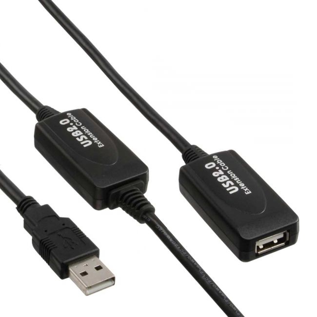 Rallonge USB active avec amplificateur USB2 15m