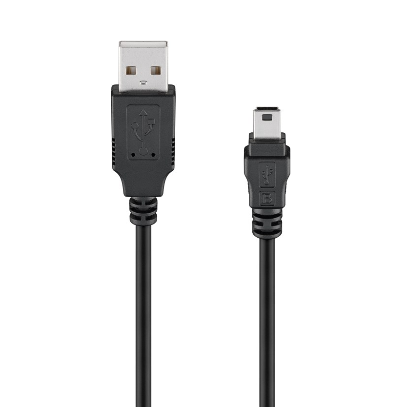 Câble USB 2.0, connecteur A mâle vers MINI B mâle, 5m