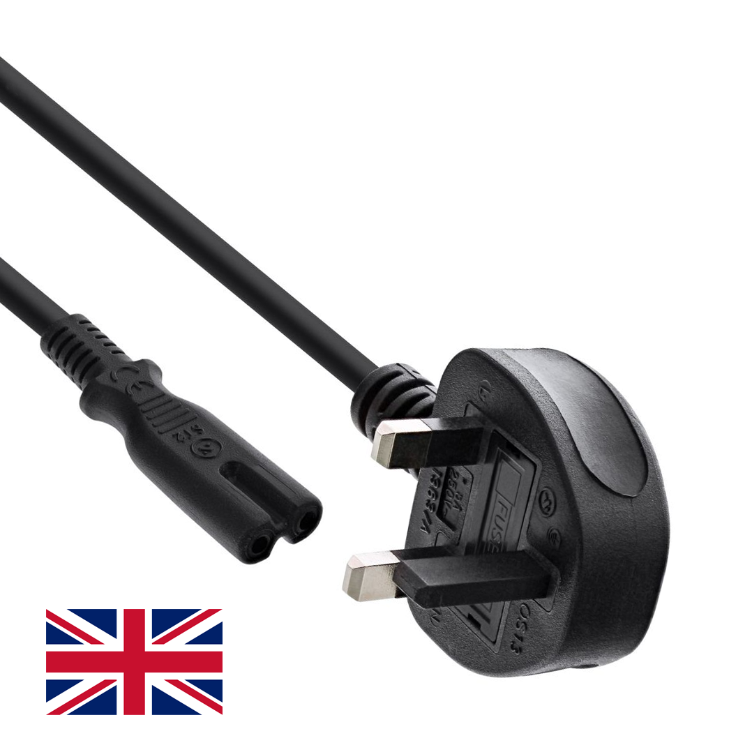 Cordon électrique secteur bipolaire pour ANGLETERRE + IRLANDE