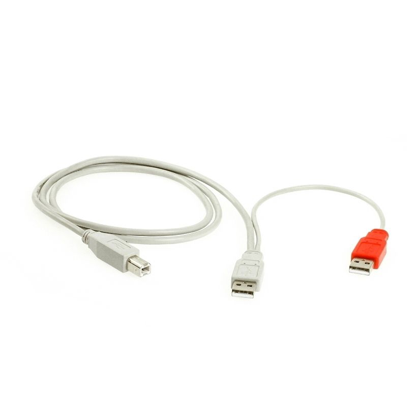 Câble USB Y double alimentation 2xA vers 1xB 1m