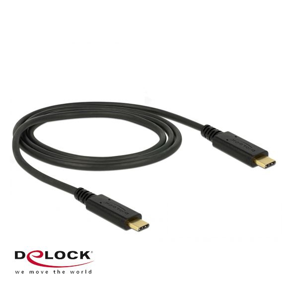 USB cable 2x Type-C™ male, 10 Gbps, Power Delivery 5A, 1m