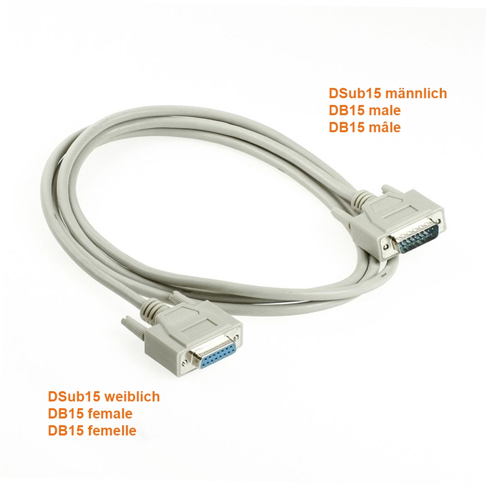 Câble DB15 mâle-femelle 10m