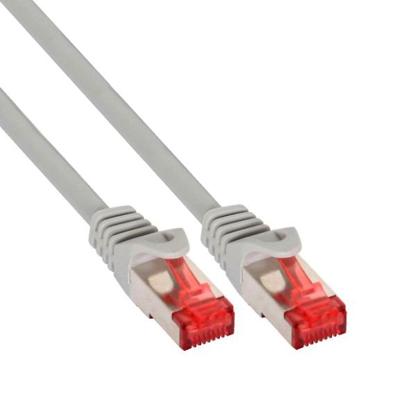 Câble de réseau Cat.6 PREMIUM S/FTP (PIMF) 250Mhz gris 25cm