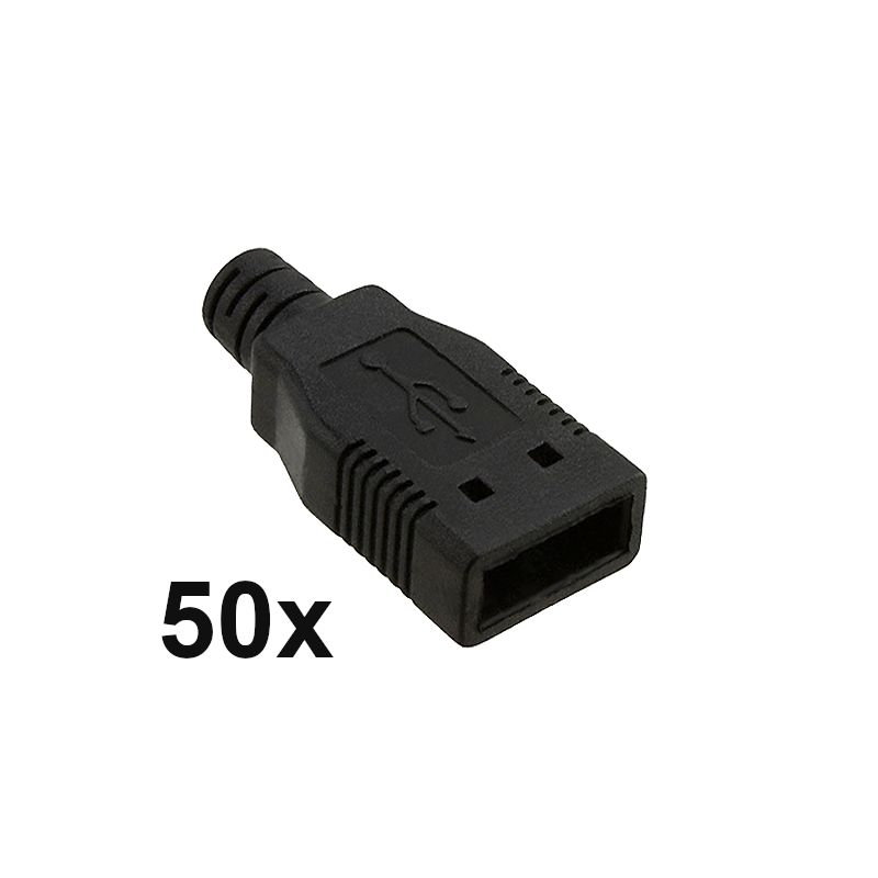 Capot pour fiche USB A mâle NOIR, 50pcs