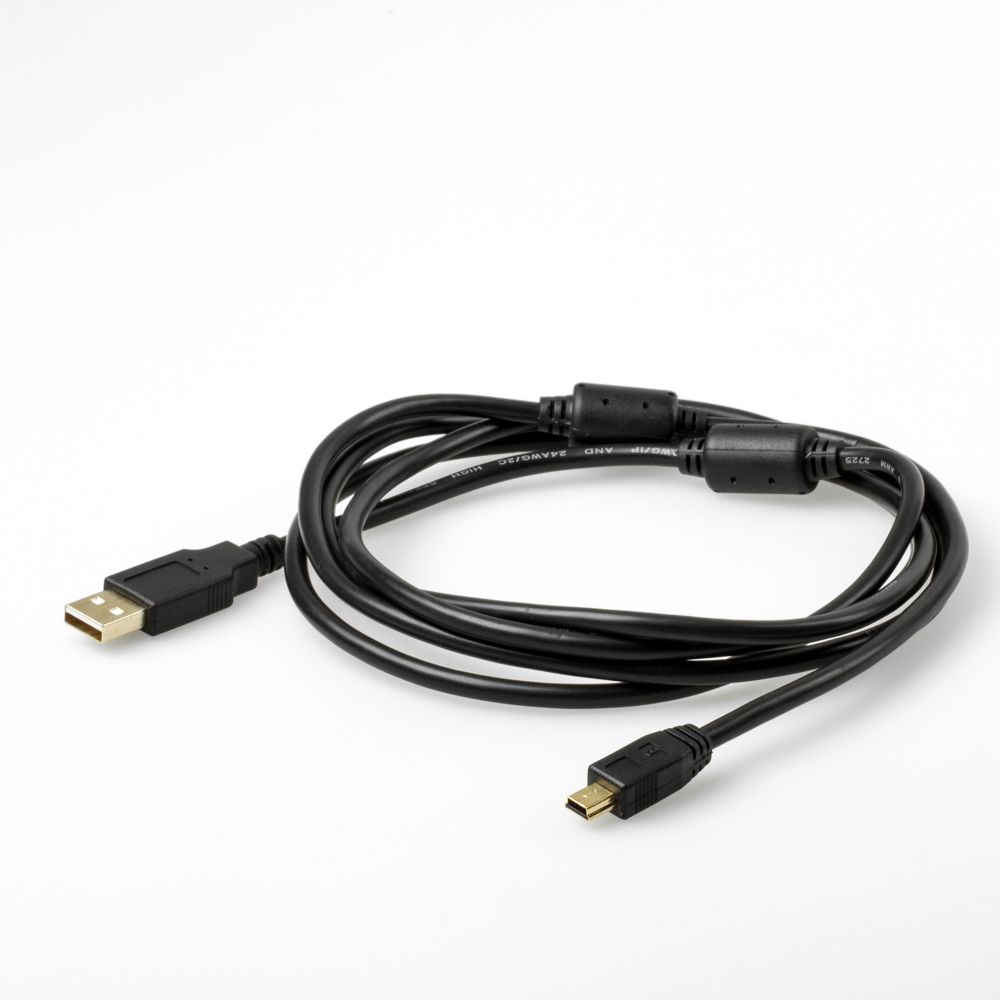 Câble USB A vers MINI-B 5pin avec 2 NOYAUX DE FERRITE 2m