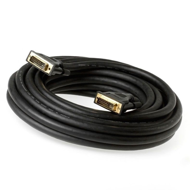 Câble DVI-D DUAL-LINK 24+1 pour écran digital 10m NOIR