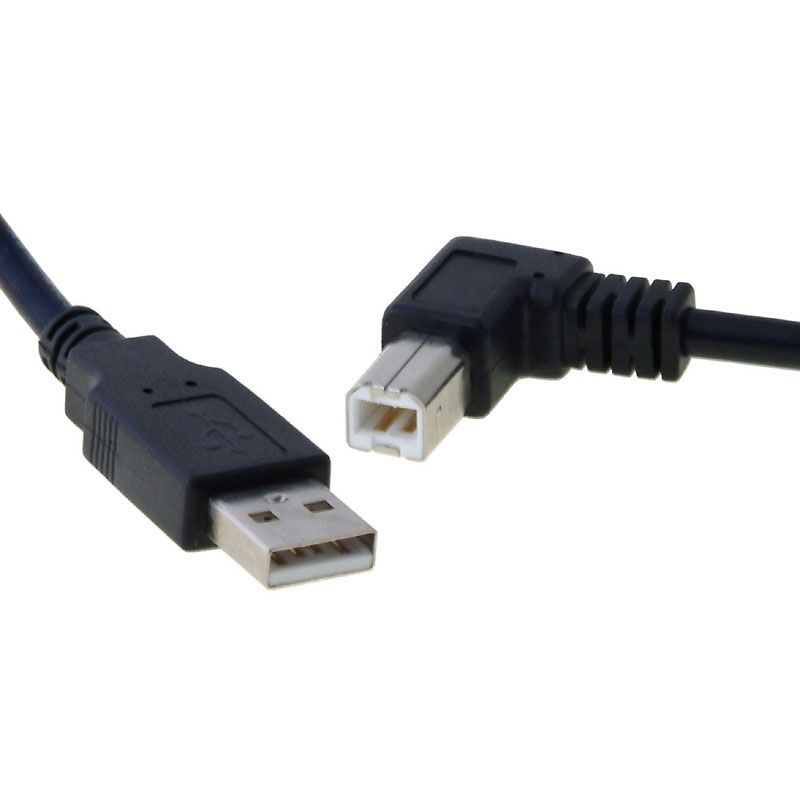 Câble USB 2.0, B coudé 90° À GAUCHE, 50cm