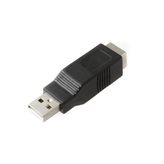 Adaptateur USB A mâle vers USB B femelle noir