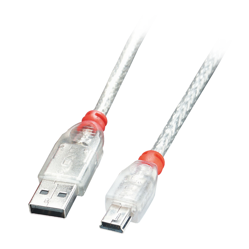 Câble Mini USB: prise USB A vers MINI B (5 broches) qualité PREMIUM 1m