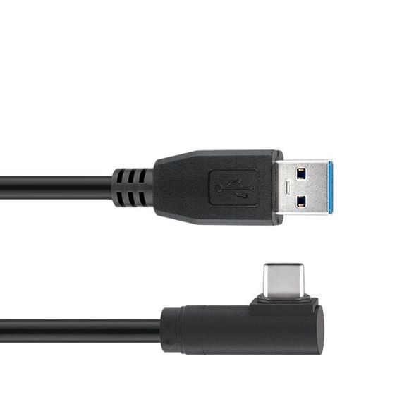 Câble USB Type-C™ mâle coudé à 90° vers USB 3.0 A mâle 1m