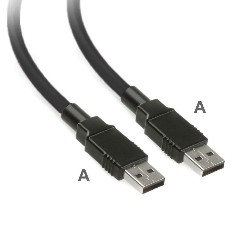 Câble PUR USB 2.0 pour l'industrie et chaînes porte-câbles, A vers A, 5m