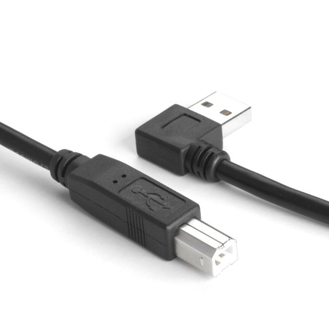 Câble USB 2.0 AB, fiche A coudé 90 À DROITE, 150cm