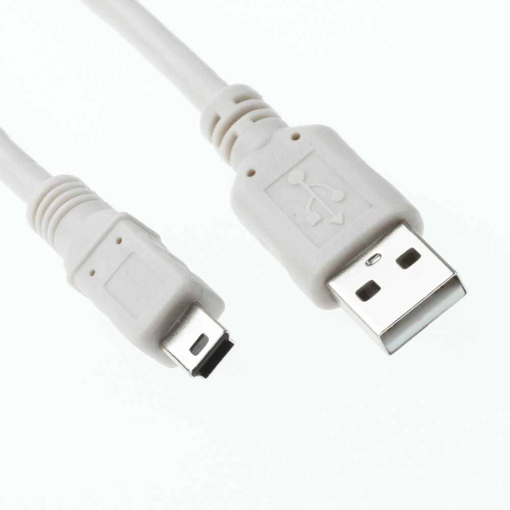 Câble USB 2.0 prise A mâle vers Mini B mâle 180cm gris