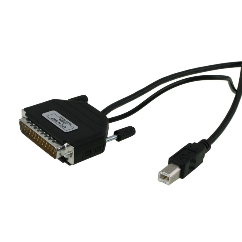 Convertisseur Parallèle vers USB: DB25 mâle vers USB B mâle, LPT2USB, version international