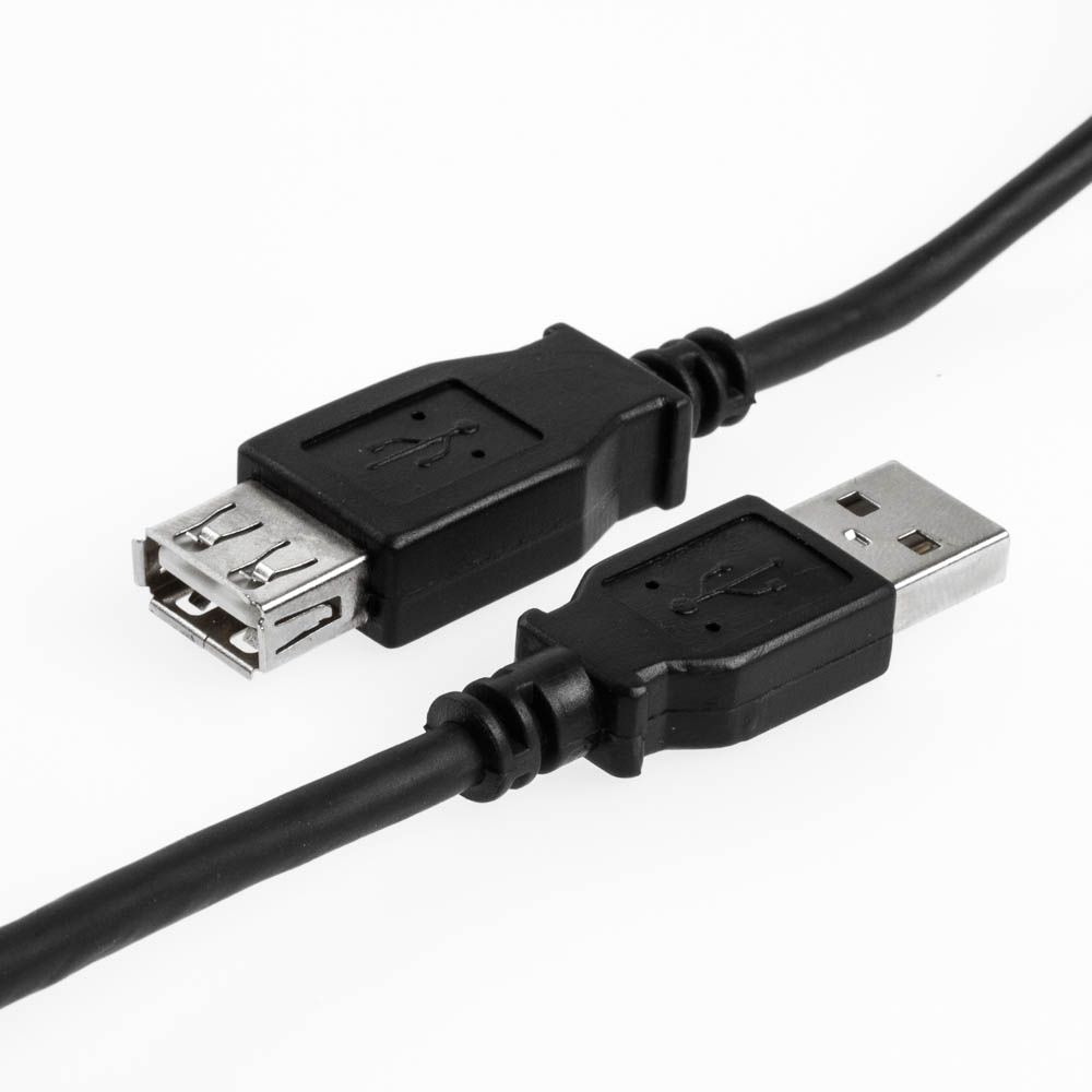 Rallonge USB AA mâle-femelle NOIR 60cm