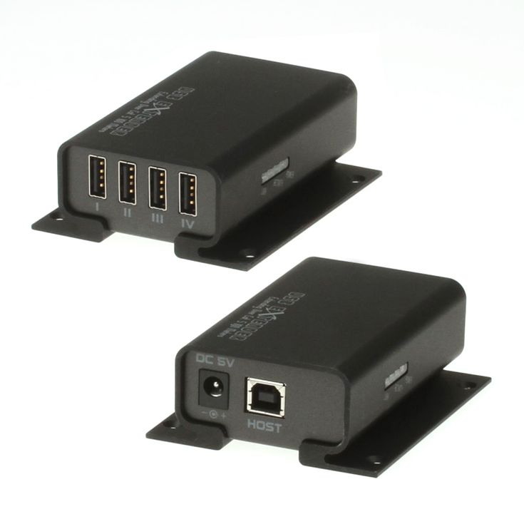 USB 2.0 extender / rallonge avec HUB 4 ports max. 100m