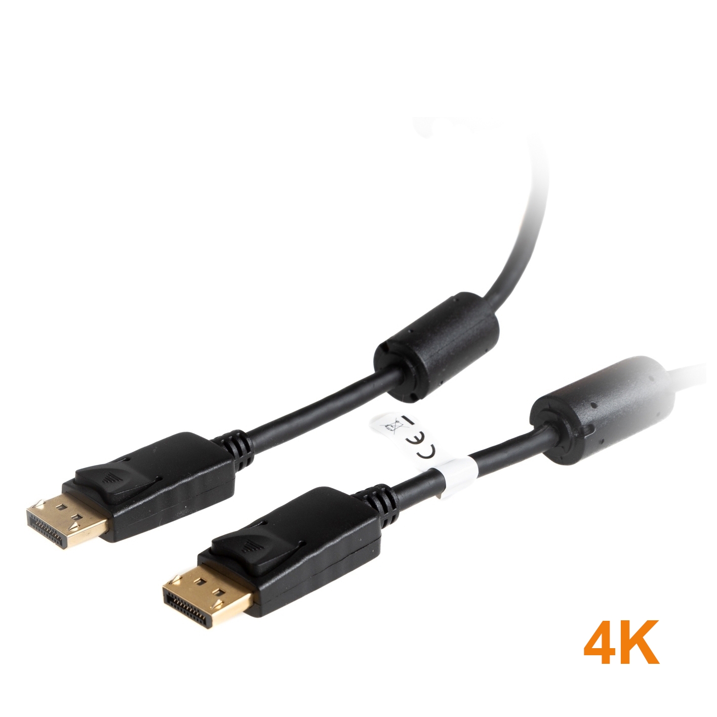Câble DisplayPort™ 1.2 avec deux noyaux de ferrite, PREMIUM, 4K, 2m