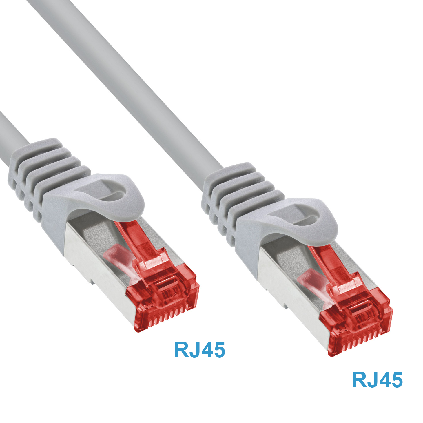 Câble de réseau Cat.6 PREMIUM S/FTP (PIMF) 250Mhz gris 25cm