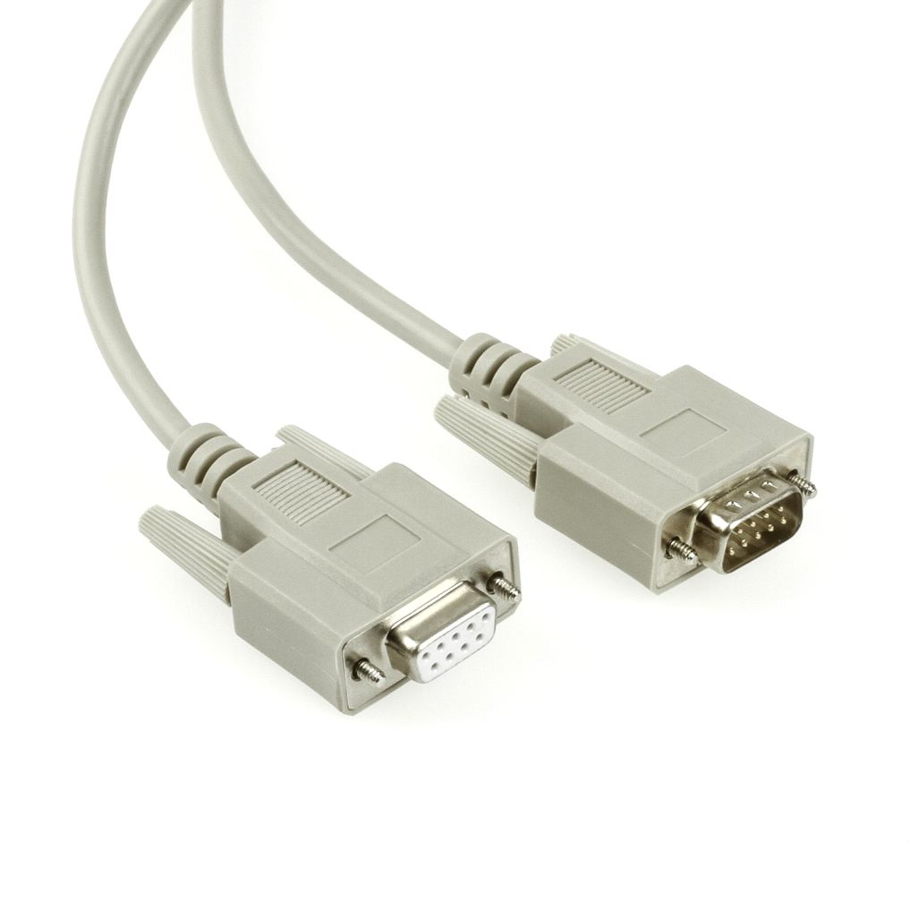 Câble série DB9 mâle vers DB9 femelle, 2m, p.ex. pour RS232
