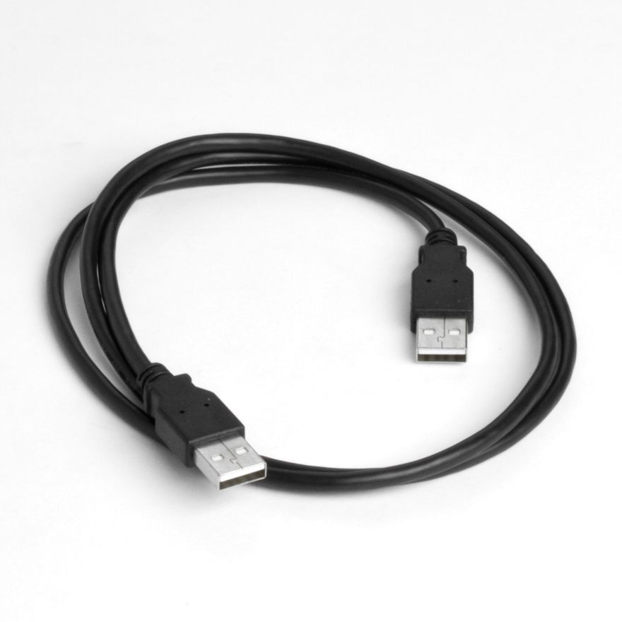 Câble USB 2.0 spécial avec 2x fiche USB A mâle 1m NOIR