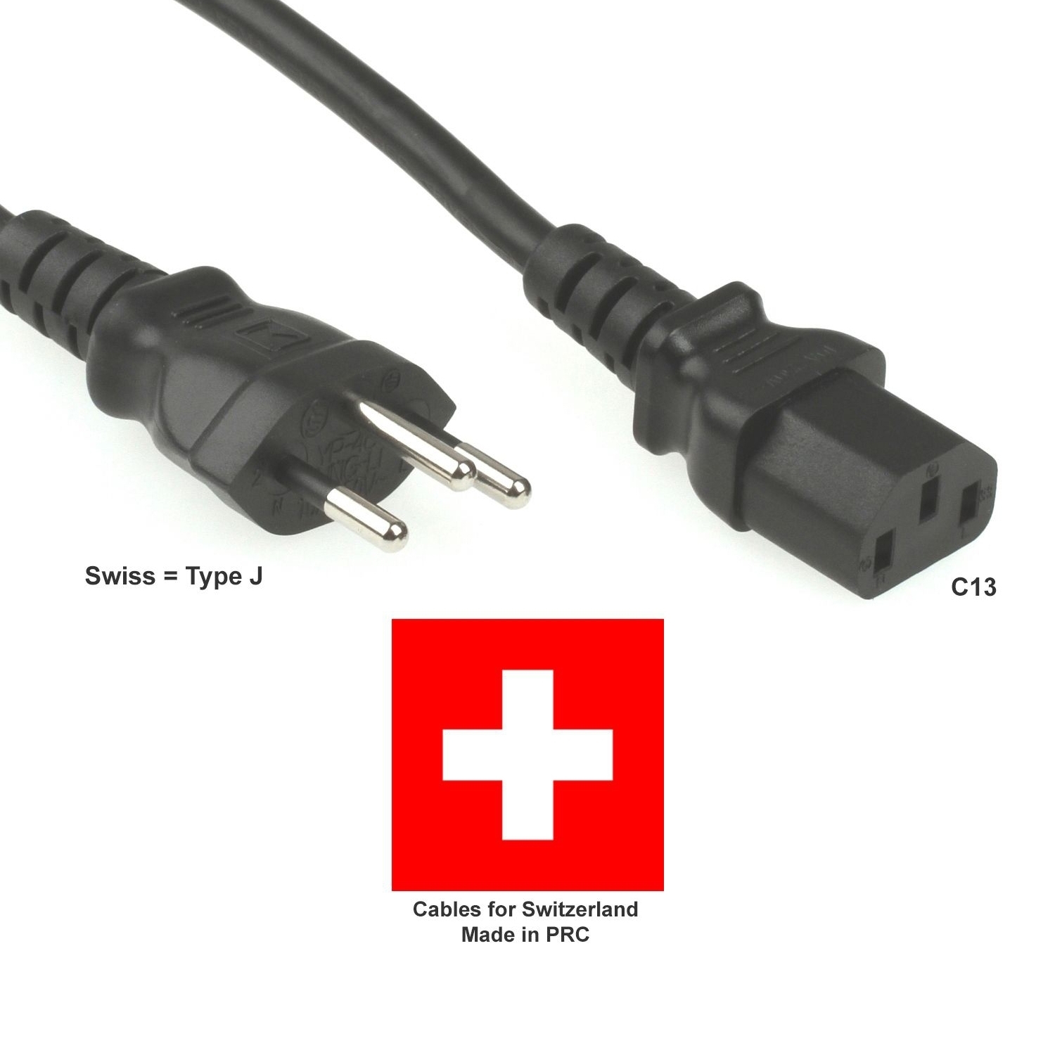 Câble d'alimentation secteur SUISSE 5m