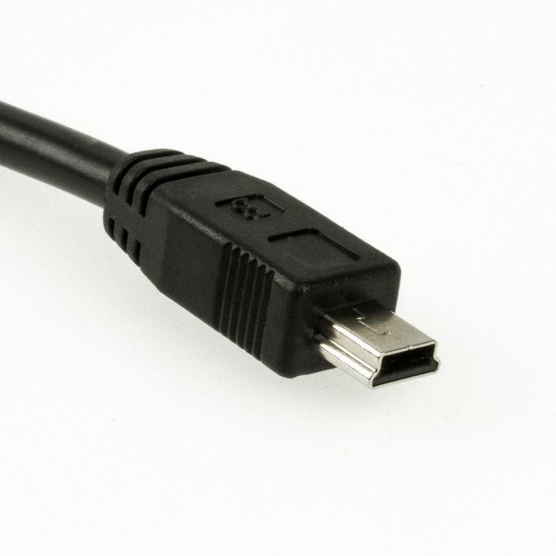 Câble adaptateur USB 2.0 : USB-B femelle vers Mini-B mâle, 35cm