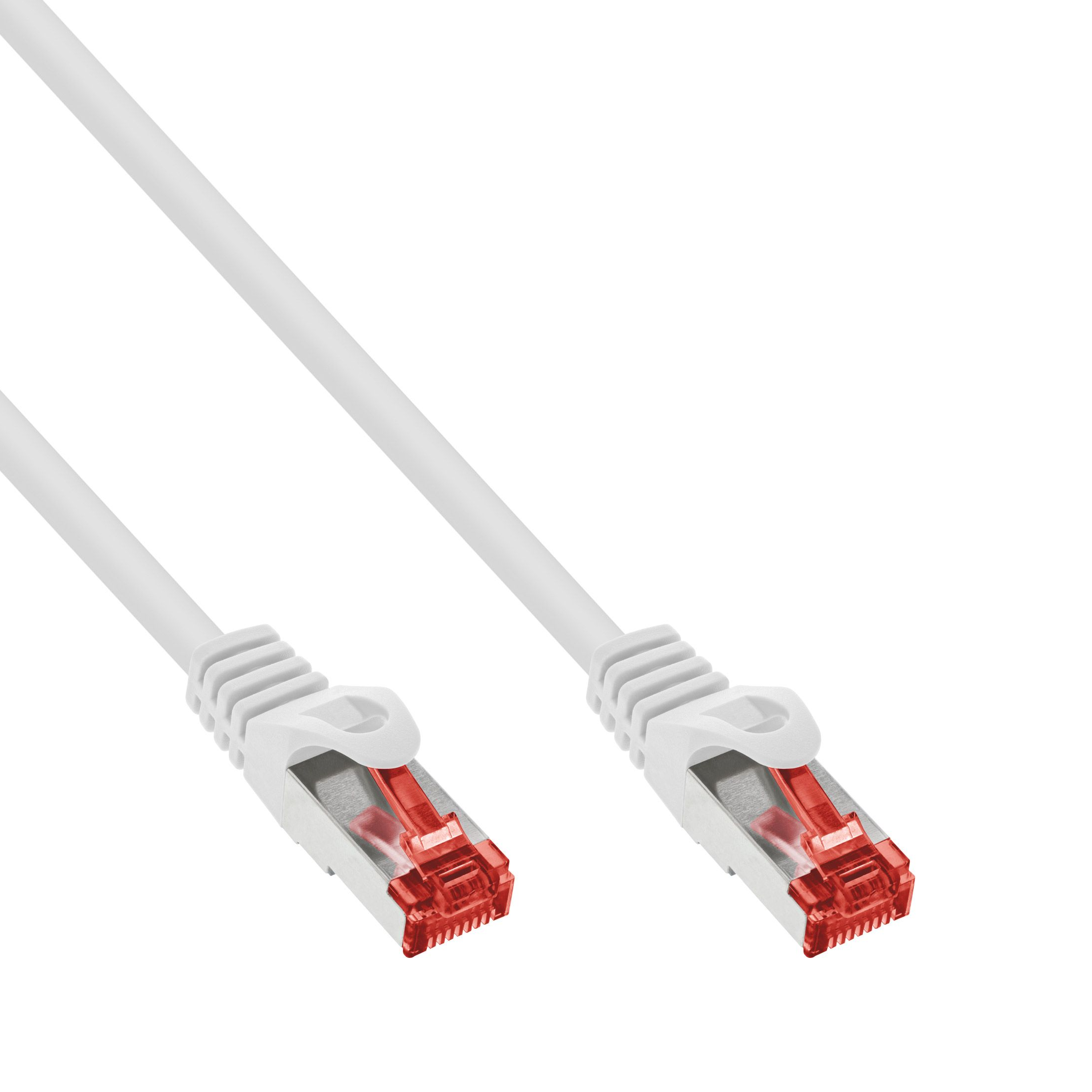Cat.6 câble de réseau Ethernet LAN LS0H S/FTP blanc 10m