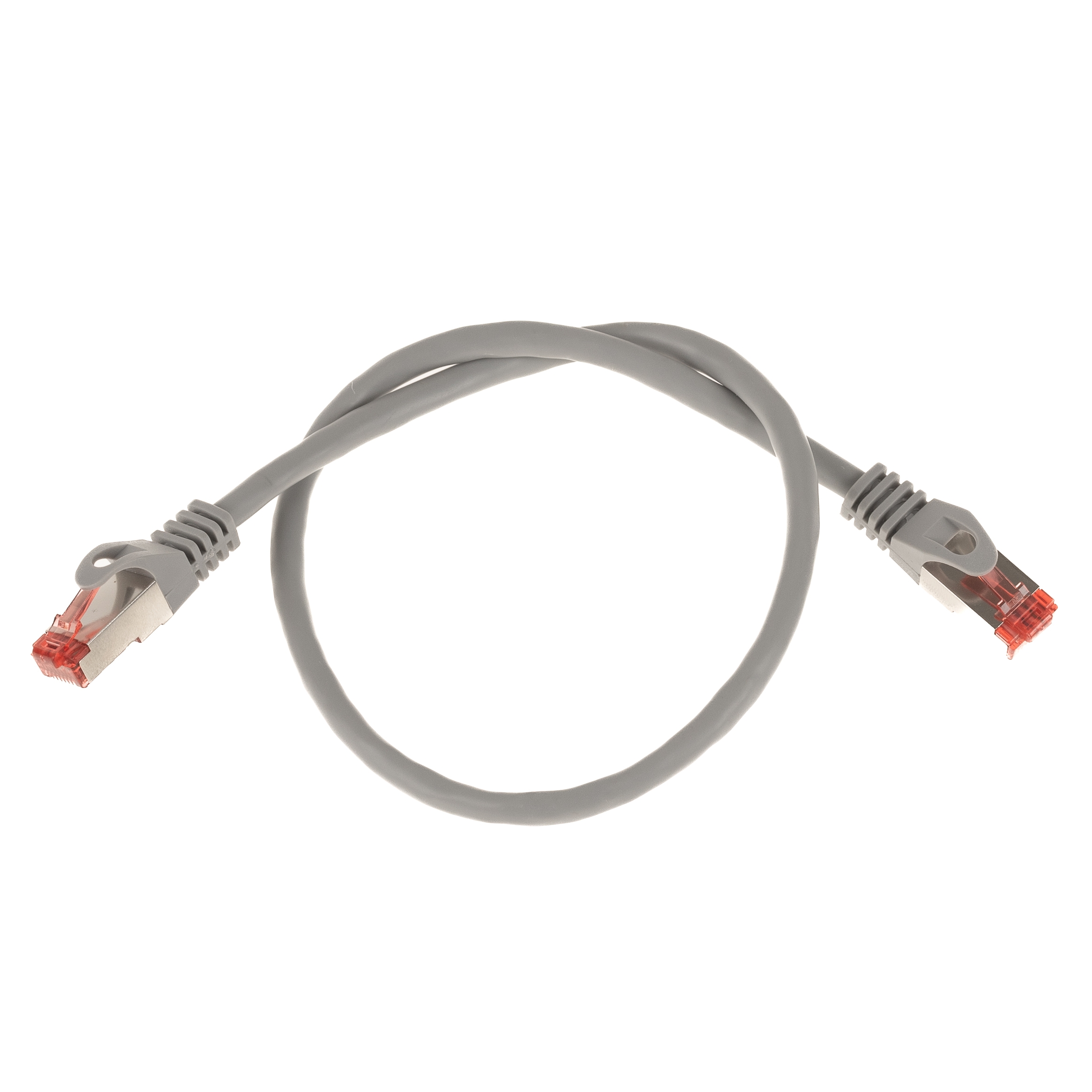 Câble de réseau Cat.6 PREMIUM S/FTP (PIMF) 250Mhz gris 25cm