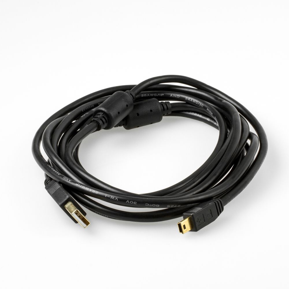 Câble USB A vers MINI-B 5pin avec 2 NOYAUX DE FERRITE 3m