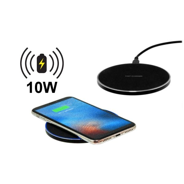 Chargeur de Qi sans fil pour smartphones, 10W, noir