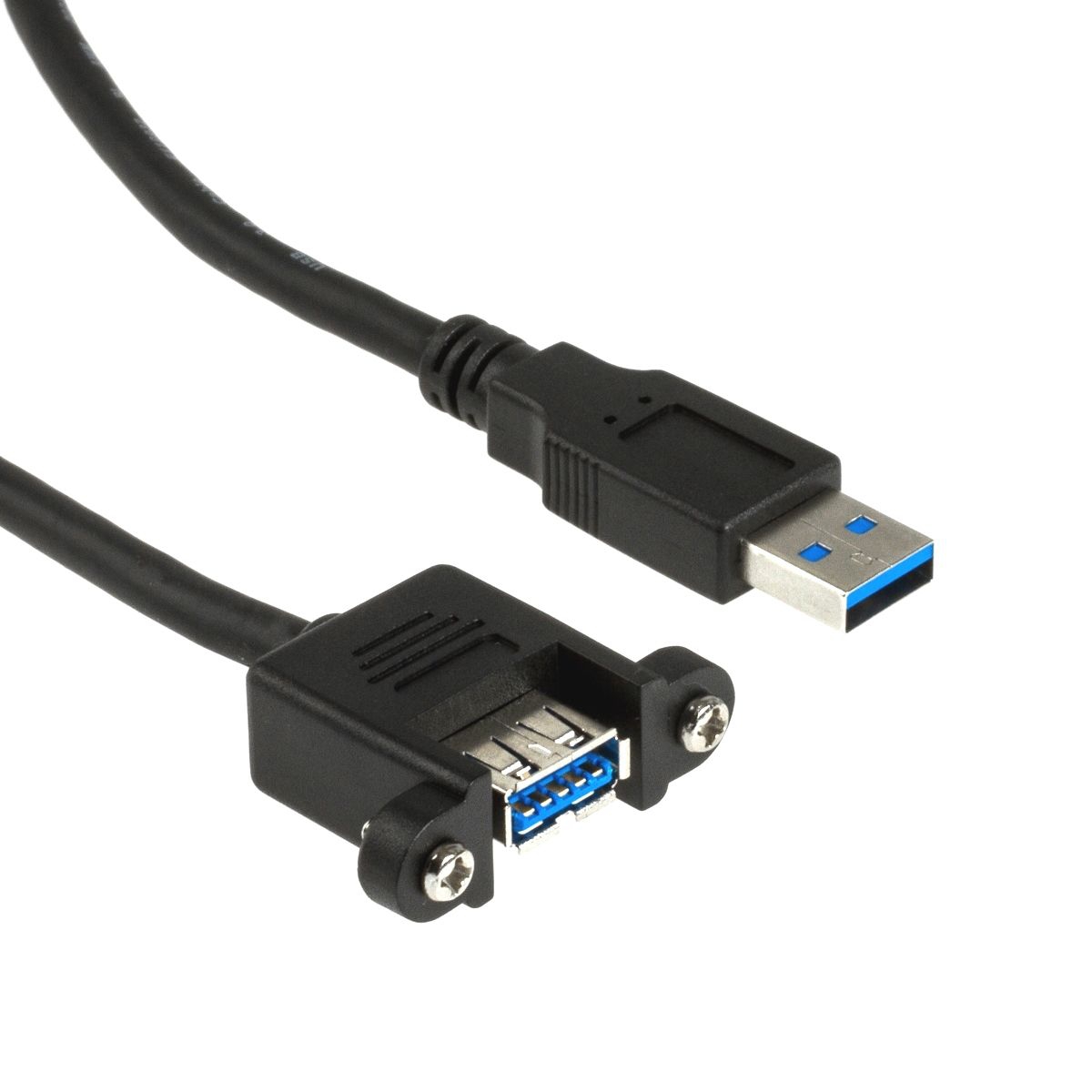 Câble USB 3.0 à visser RALLONGE DE MONTAGE Af/Am 20cm (distance des vis 30mm)