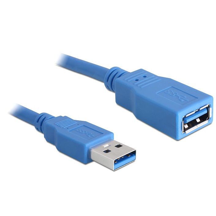 Rallonge USB 3.0 A mâle vers A femelle 1m bleu