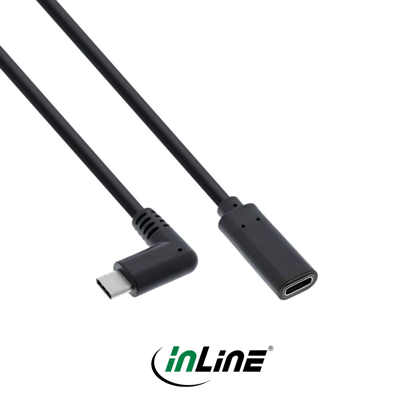 Câble de rallonge USB Type-C™ mâle coudé vers C femelle, 3A, 50cm