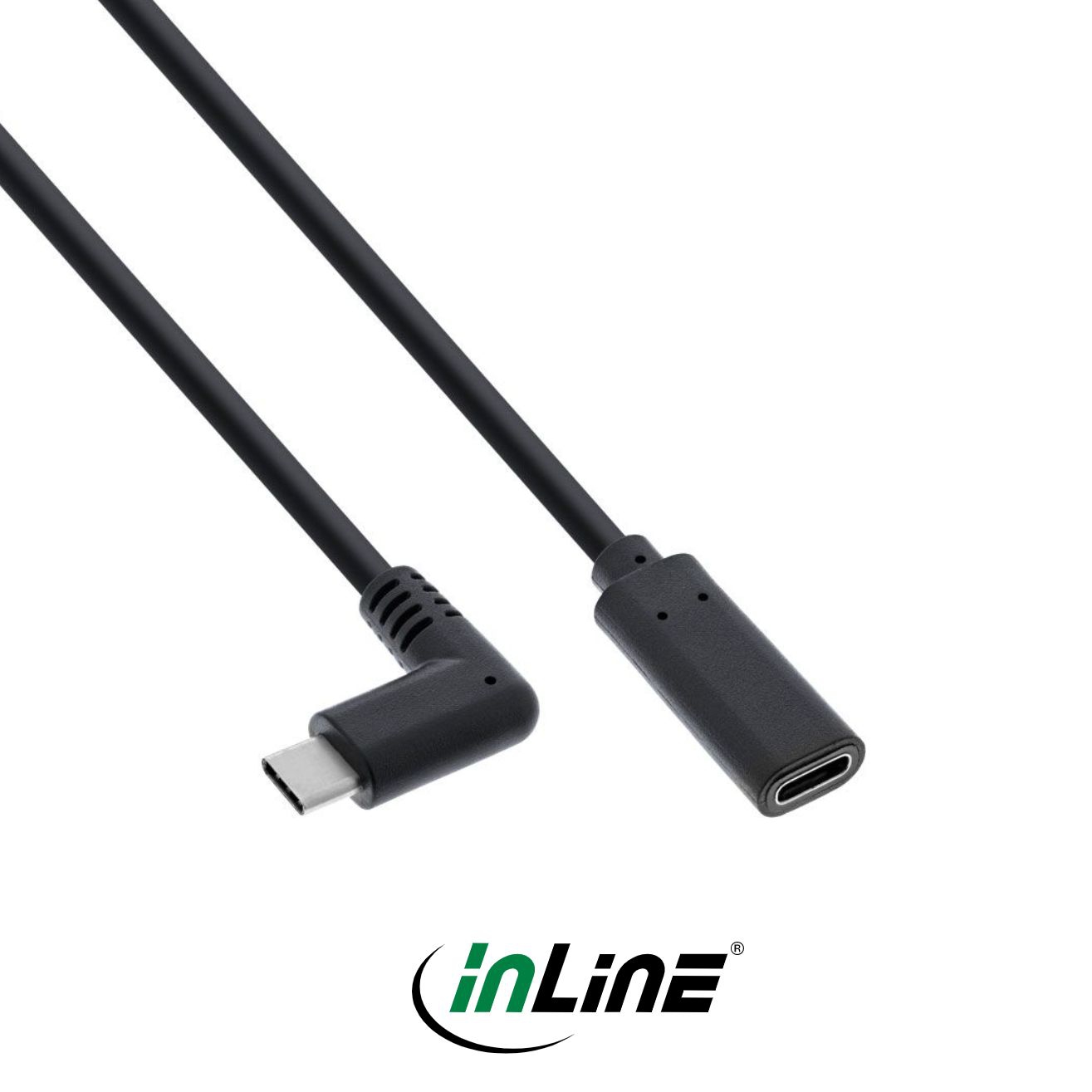 Câble de rallonge USB Type-C™ mâle coudé vers C femelle, 3A, 1m