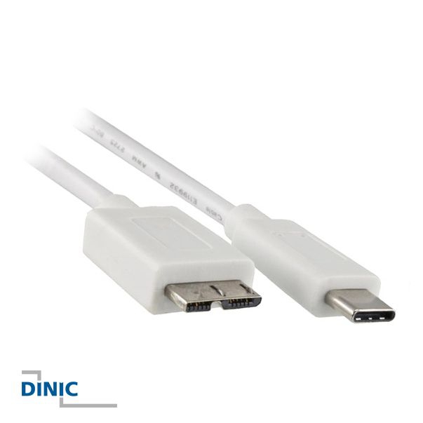 Câble USB Type-C™ mâle vers USB 3.0 Micro B mâle 1m BLANC