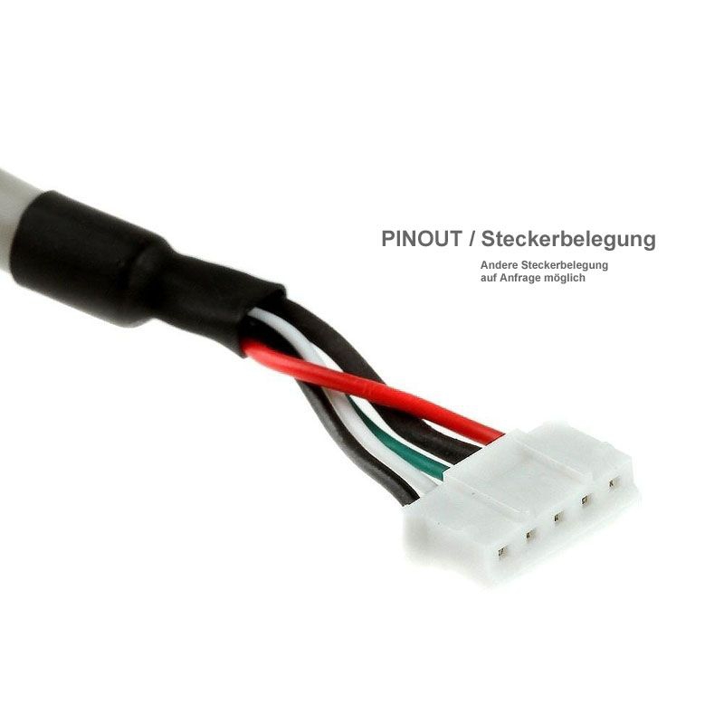 Câble USB2.0  à visser A femelle vers JST-PHR5, env. 40cm
