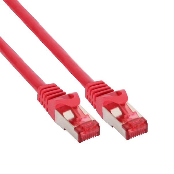 Câble de réseau Cat.6 PREMIUM S/FTP (PIMF) 250Mhz rouge 50cm