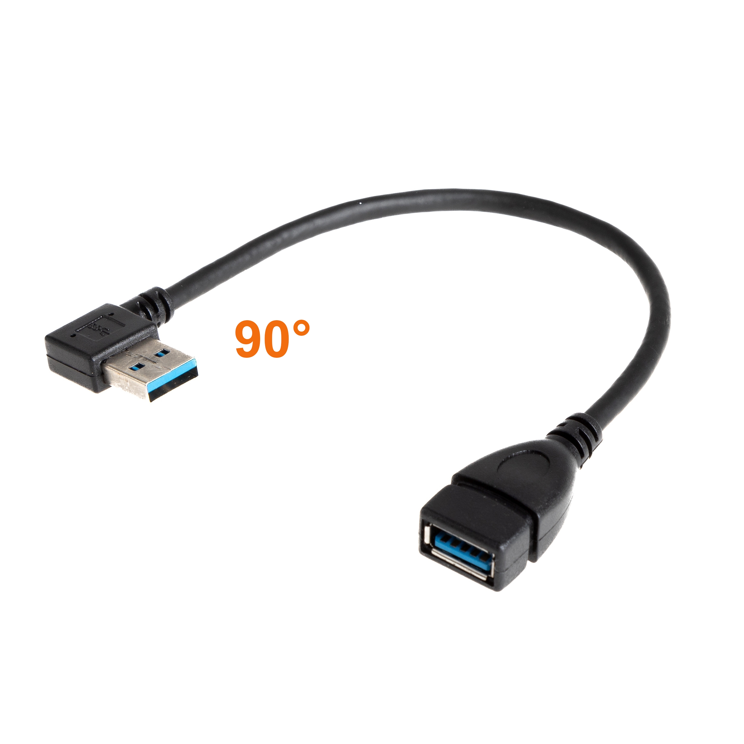 Rallonge USB 3.0 AA COUDÉE À DROITE env. 20cm