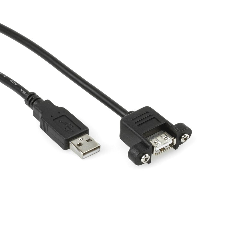 RALLONGE DE MONTAGE USB 2.0 A femelle avec 2 vis vers A mâle 5m