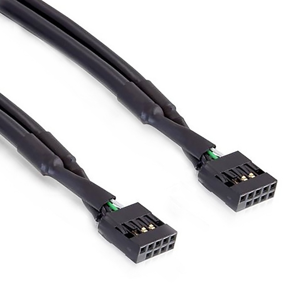 Câble USB 2.0 interne 2x USB connecteur 10 broches 50cm