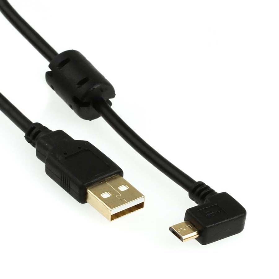 Câble MICRO USB coudé: A mâle vers Micro B 90° À DROITE