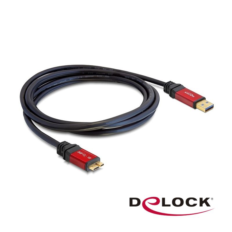 Câble USB 3.0 A vers MICRO B Qualité PREMIUM avec des prises métalliques 2m