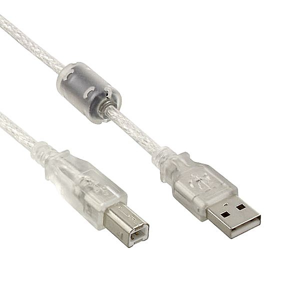 Câble USB 2.0 PROTECTION avec noyau de ferrite qualité PREMIUM 30cm