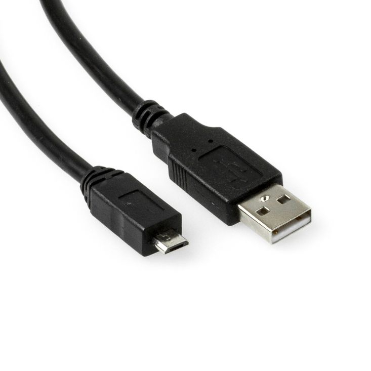 Câble USB 2.0 Micro B qualité PREMIUM, brins de cuivre AWG28/24, 20cm