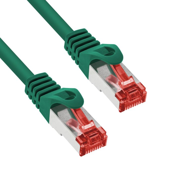Câble de réseau Cat.6 qualité PREMIUM S/FTP (PIMF) vert 2m