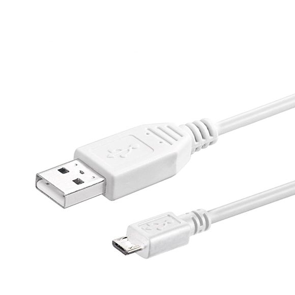 Câble USB 2.0 prise A vers MICRO-B blanc 1m
