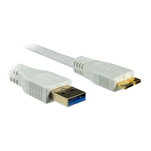 Câble MICRO USB 3.0  A vers Micro B qualité PREMIUM 2m blanc