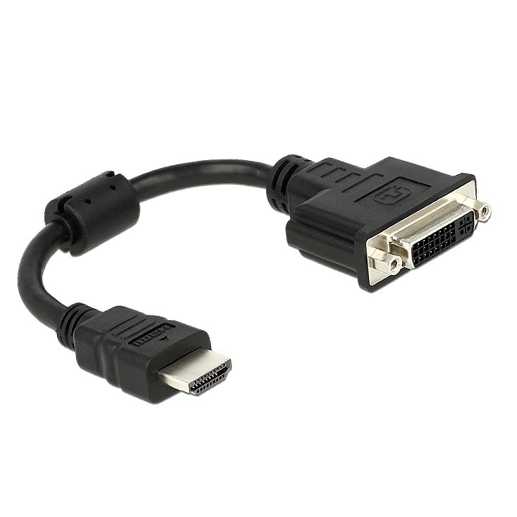 Câble adaptateur HDMI mâle vers DVI-I femelle 24+5, 20cm
