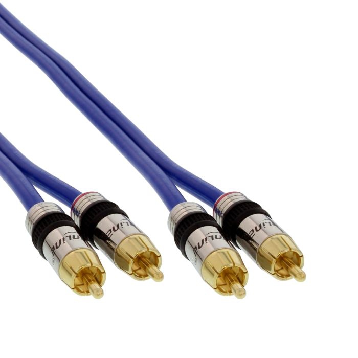 Câble audio 2x RCA mâle vers 2x RCA mâle STÉRÉO qualité PREMIUM 50cm